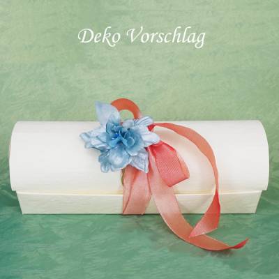 Cremefarbene Faltschachtel, lange Truhe für kleine Geschenke