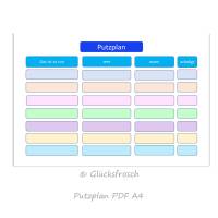 Putzplan pdf A4 zum selbst ausdrucken, bunt