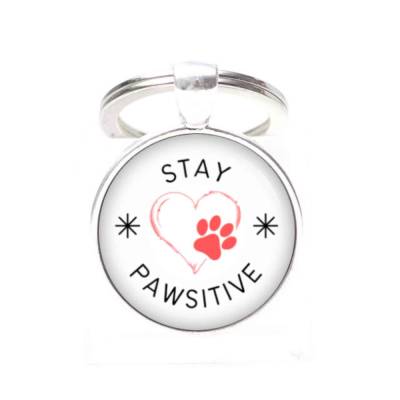 Schlüsselanhänger Hund Katze - Geschenk Hundebesitzer Katzenbesitzer - Anhänger mit Spruch - Geschenkidee Just Trisha