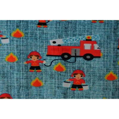 Jersey mit Feuerwehrautos Tim Swafing 50 cm x 160 cm Nähen Stoff elastisch   bbbb