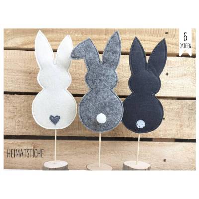 ITH Hase 6er Set Stickdatei 16x26