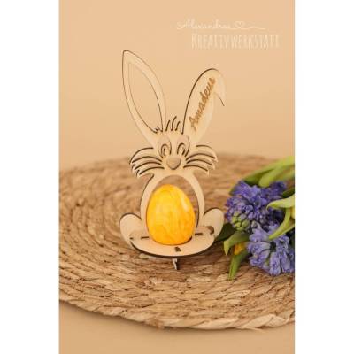 Osterhase, Osterdekoration, Halter für Überraschungsei oder Osterei, Ostergeschenk, Eierhalter, Geschenk Ostern, Bausatz