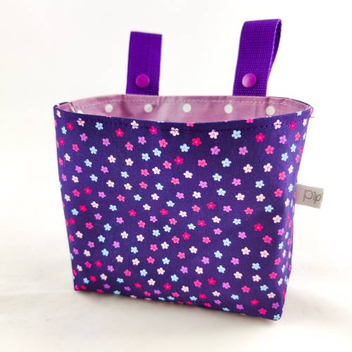 Lenkertasche Blumen klein (innen Wachstuch)
