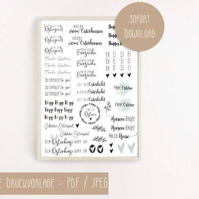 PDF Vorlage für Kerzen I Ostern I Kerzentattoo Stabkerzen Wasserschiebefolie | Druckvorlage Kerzensticker