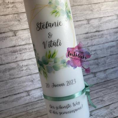 Hochzeitskerze Eukalyptus