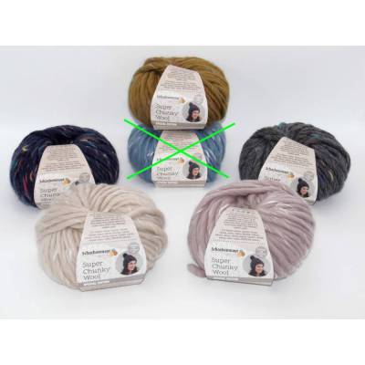 79,50 € / 1 kg Schachenmayr ’Super Chunky Wool’ dicke weiche Wolle Garn Dochtgarn mit Tweedeffekt für warme Accessoires