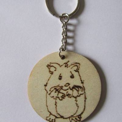 Hamster Schlüsselanhänger mit Namen - personalisiert