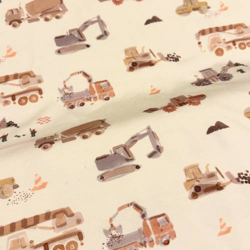 ab 50cm Jersey Baustelle Watercolor - Aquarell Druckstoff