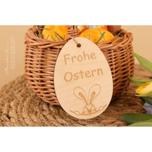 Osternest personalisiert, Ostern, Geschenkidee, Namensschild, Osterdeko, Ostergeschenk, Holzanhänger, Osternest