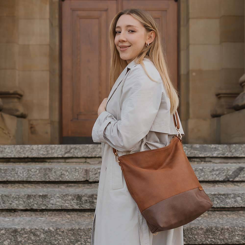 2in1 leder 2in1 rucksack tasche