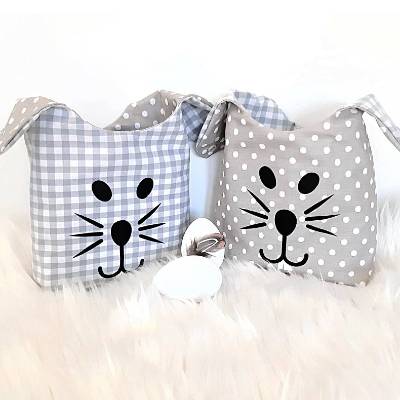 Kinderosterkörbchen zur Eiersuche, Ostersäckchen Hase