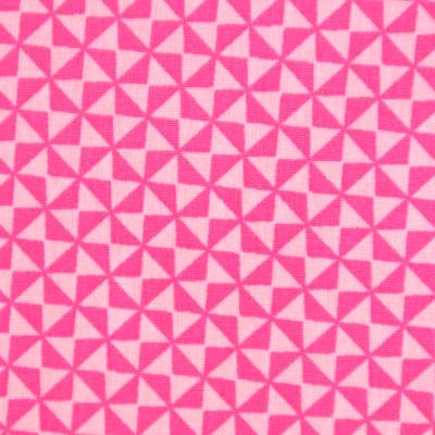 Baumwollstoff mit Dreiecken rosa 50 x 150 cm Webware  Nähen Stoff