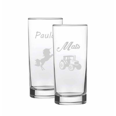 Trinkglas/Wasserglas 0,2 l mit Wunschgravur