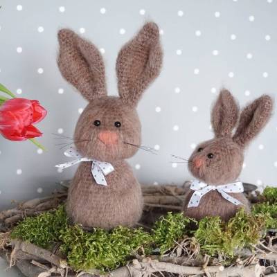 Häkelanleitung Hasen mit Softgarn, 2 Größen - PDF Datei