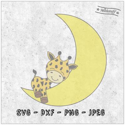 Plotterdatei - Schlafende Tiere - Giraffe - Serie - SVG - DXF - Datei - Mithstoff