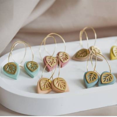 Polymer Clay Ohrringe | DELIA | Ton Ohrringe | Statement Ohrringe | handgefertigt | Geschenk Freundin | Ohrschmuck