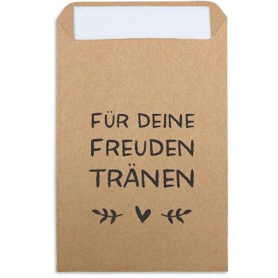 Freudentränen Taschentücher Hüllen - Verpackung für Hochzeit Taschentuch