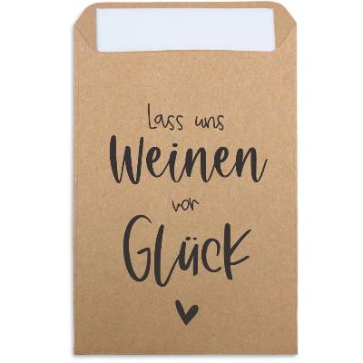Freudentränen Taschentücher Hüllen - Verpackung für Hochzeit Taschentuch