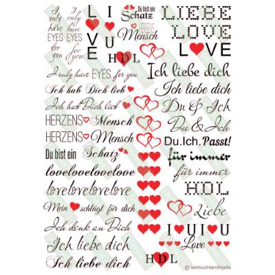 Kerzentattoo Valentinstag farbig Stabkerzen PDF Datei