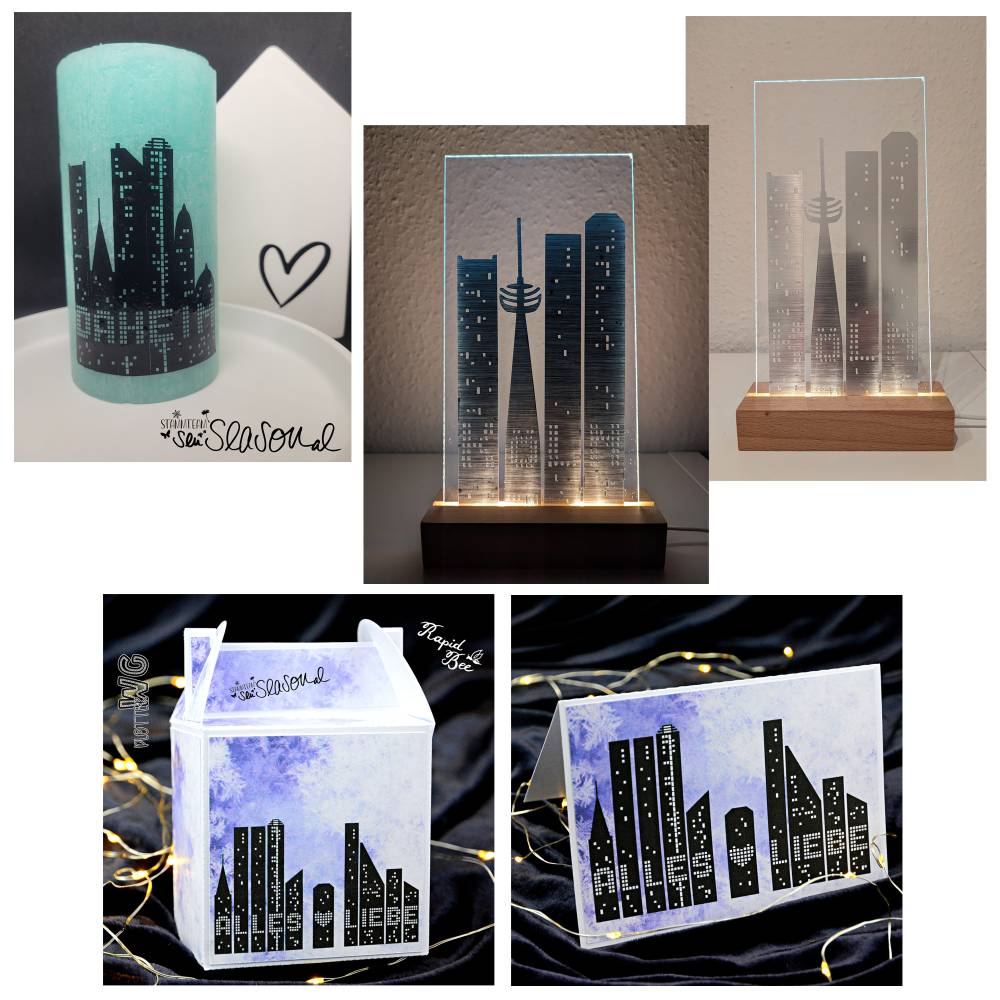 Plotterdatei Skyline Alphabet, SVG für Statement-Shirts, Digistamps für Karten, Gutscheine, Einladungen, Papier plotten Bild 10