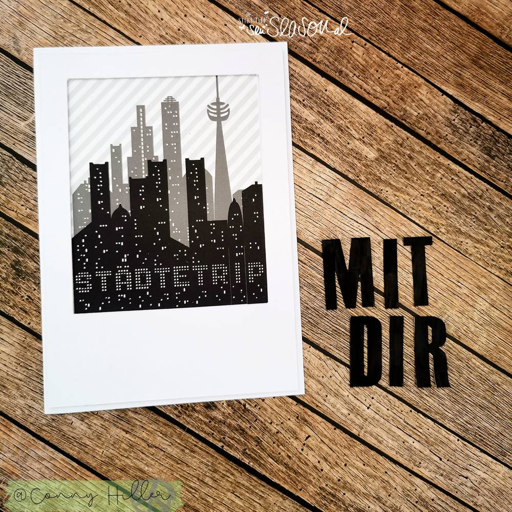 Plotterdatei Skyline Alphabet, SVG für Statement-Shirts, Digistamps für Karten, Gutscheine, Einladungen, Papier plotten Bild 3