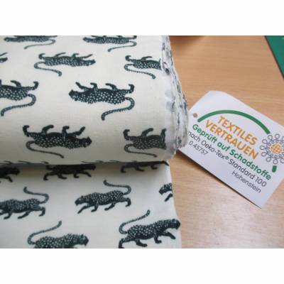 ANGEBOT!!!  Baumwolljersey Panther , Milliblu`s Jungle Fever Oeko-Tex Standard 100 (1m/7,-€)