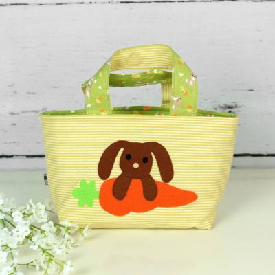 Ostertäschchen Hase mit Möhre ~ Osterkörbchen | Kindertasche | Osternest | Geschenkidee