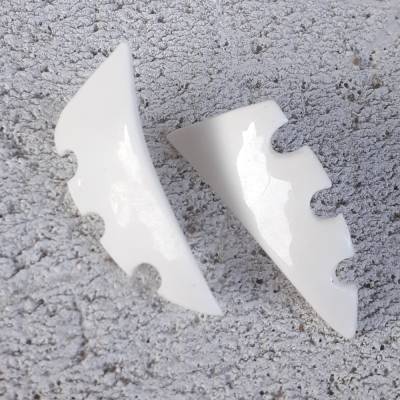 PORZELLAN Schmuck Ohrringen Ohrhänger Ohrstecker Creolen Designerschmuck, Sommer Trend Unikat 
