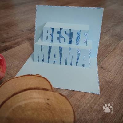 Plotterdatei Pop Up Karten Muttertag, beste Mama, SVG, Studio3