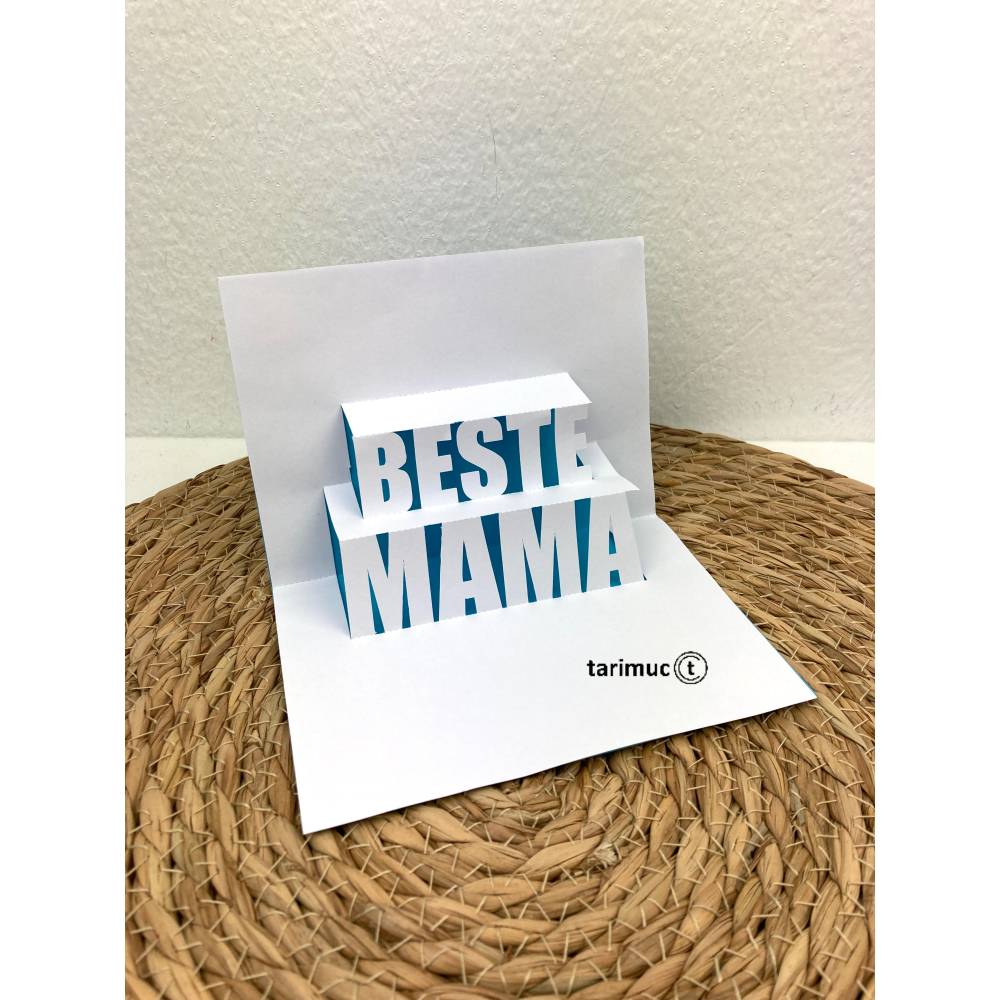 Plotterdatei Pop Up Karten Muttertag, beste Mama, SVG, Studio3 Bild 2