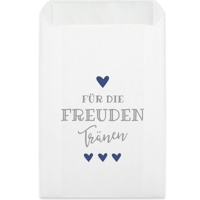 Freudentränen Taschentücher Hüllen - Verpackung für Hochzeit Taschentuch