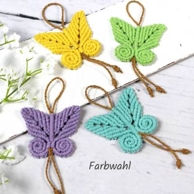 Schmetterling Makramee ~ Frühlingsdeko | Anhänger