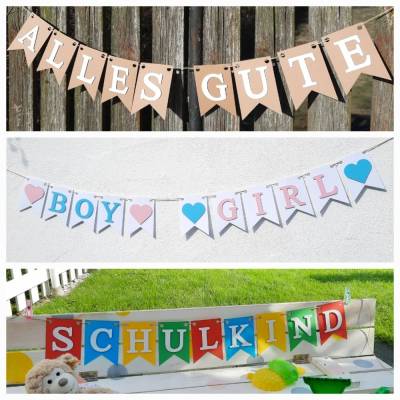 Wunschtext Girlande, individuelle Girlande ganz persönlich für dich erstellt! 