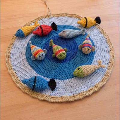 Häkelanleitung "Fische werfen", Kinderspiel, Wurfspiel, pdf-Datei