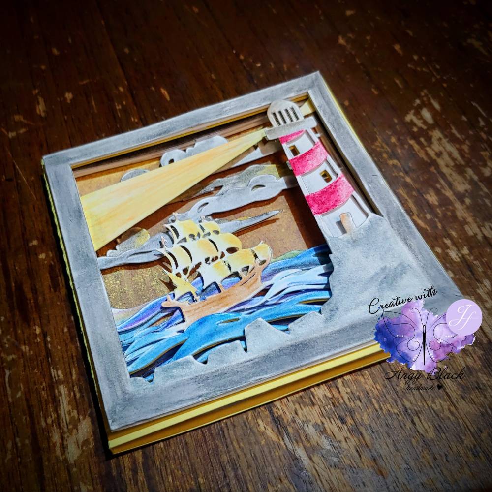 Schattenbox Motiv "Leuchtturm " SVG, DXF, PNG, Lightbox, Shadowbox Bild 6