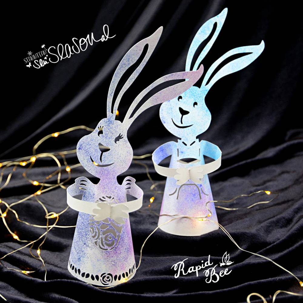 Hasen-Aufsteller, Schneidedatei zu Ostern, Eierhalter für den Osterbrunch aus Papier zum plotten, Design von senSEASONal Bild 10