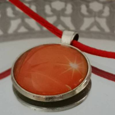 Anhänger Halskette Choker Geschenk Mitbringsel Handarbeit