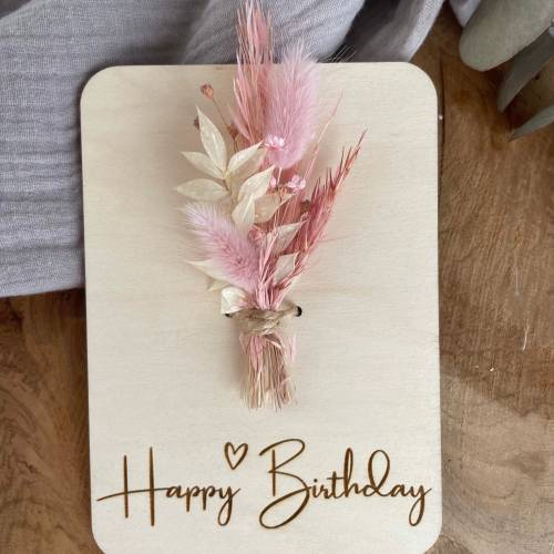 Postkarte aus Holz / Grußkarte / Holzkarte / Geldgeschenk / Geburtstagskarte / Geschenkidee zum Geburtstag