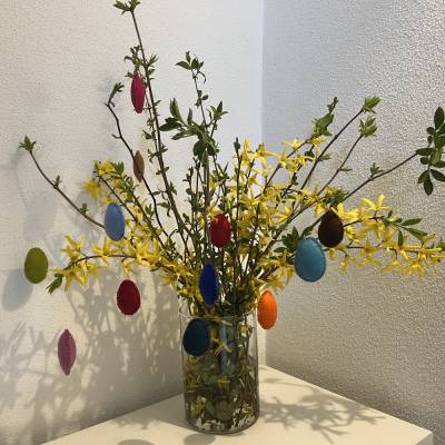 Ostereier - Fensterdeko - Osterstrauß - Filz