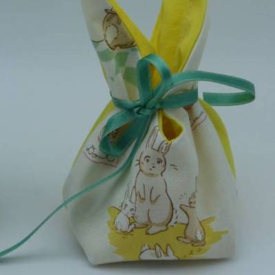 Osterhasen-Stoff-Beutelchen, Geschenkverpackung Ostern