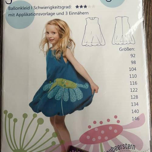 Papier-Schnittmuster Ballonkleid Miss Sophie, Gr. 92-146