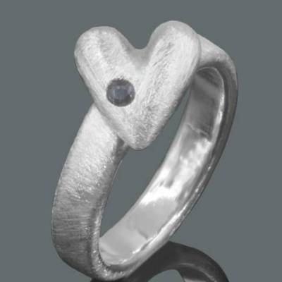 Goldschmiede Silberring mit Herz "affection", Verlobungsring, Herzring, Ring mit Herz, Verlobung, Ring Damen, Ringe