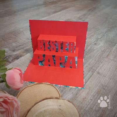 Plotterdatei Pop Up Karten Vatertag, bester Papa, SVG, Studio3