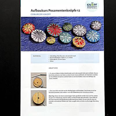 Anleitung für den Coburger Knopf (Aufbaukurs Posamentenknöpfe 12)