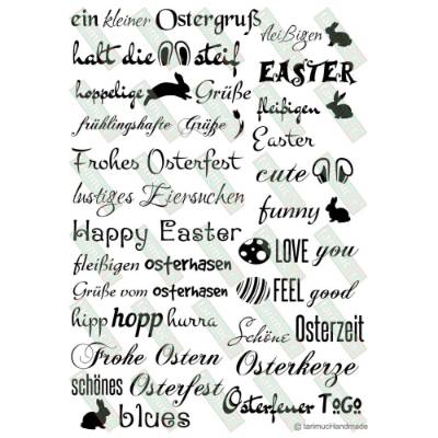 Kerzentattoo Ostern schwarz 2 Stabkerzen PDF Datei