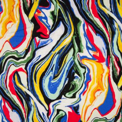 Viskose Jersey Druck Abstrakt bunt  (1m/13,-€)
