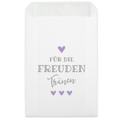 Freudentränen Taschentücher Hüllen - Verpackung für Hochzeit Taschentuch