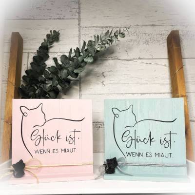 Holzbild Katzen Catmom | Katzenzitat Holz Aufsteller Dekoration