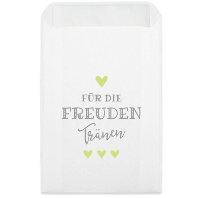 Freudentränen Taschentücher Hüllen - Verpackung für Hochzeit Taschentuch