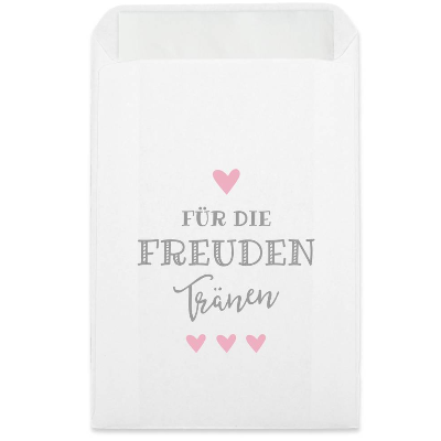 Freudentränen Taschentücher Hüllen - Verpackung für Hochzeit Taschentuch